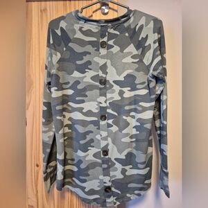 Ricki's Camouflage Long Sleeves Top - Jamper